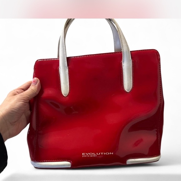 Pierre Cardin Handbags - Red patent (charol) Pierre Cardin – Evolution evening handbag.